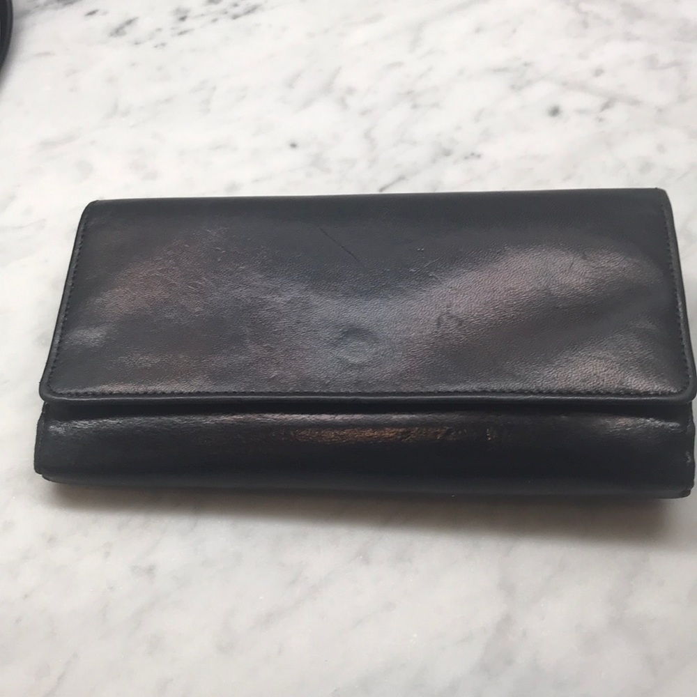 Black calfskin wallet